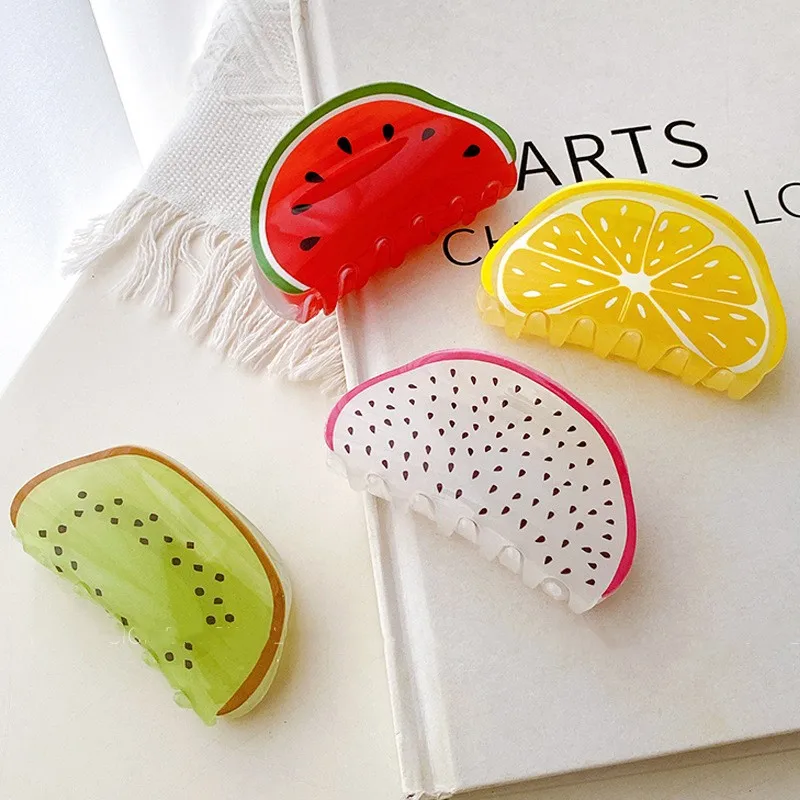 Cute Fruit Watermelon Resin Hair Claws