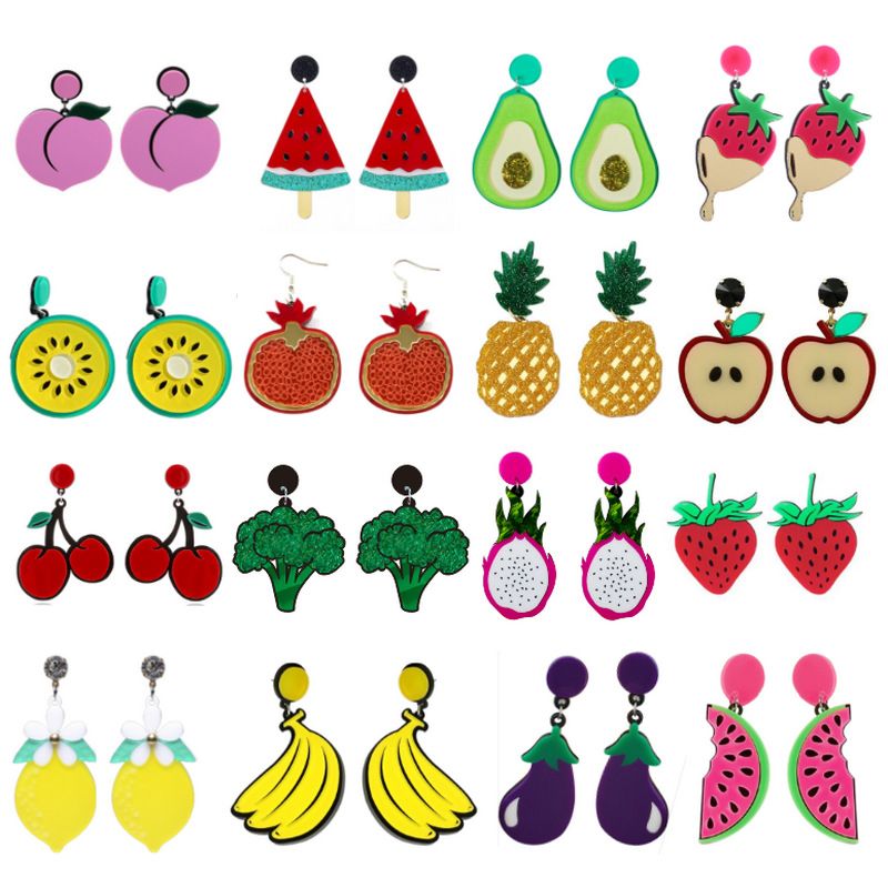 Cute Fruit Arylic Women's Drop Earrings