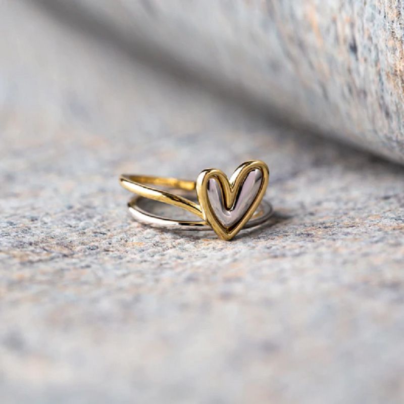 Simple Style Rabbit Heart Shape Sterling Silver Plating Rings