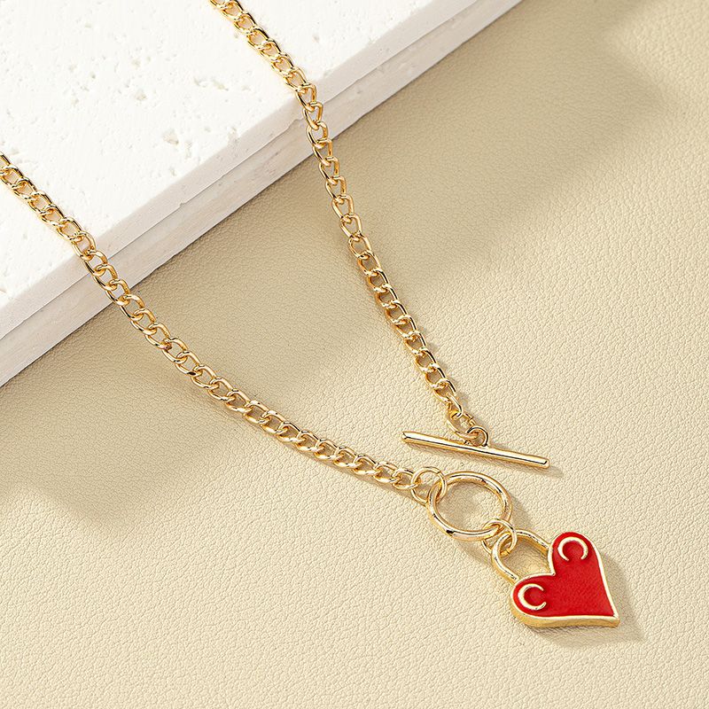 Modern Style Heart Shape Alloy Plating Women's Pendant Necklace