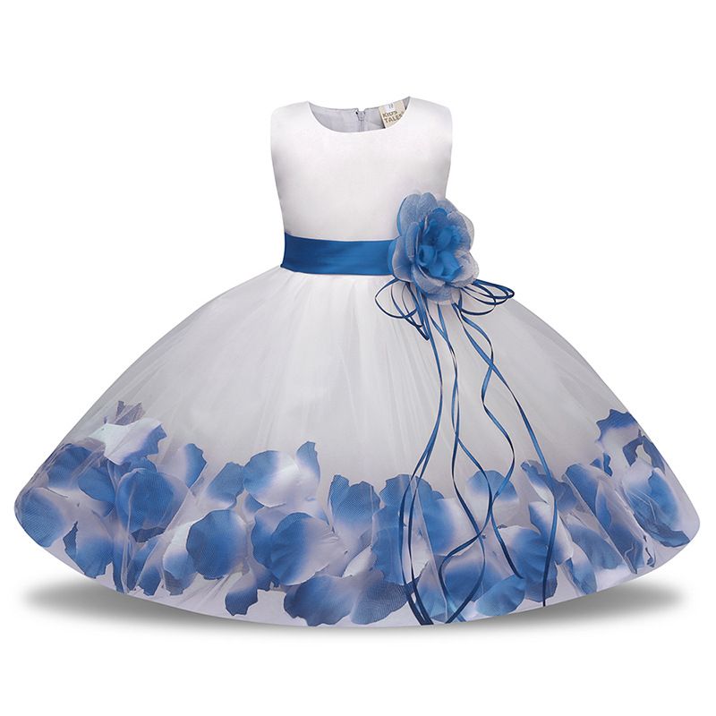 Princess Flower Polyester Girls Dresses