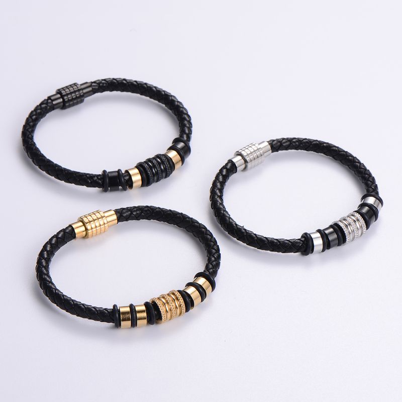 Simple Style Solid Color 304 Stainless Steel 18K Gold Plated No Inlaid Bracelets In Bulk