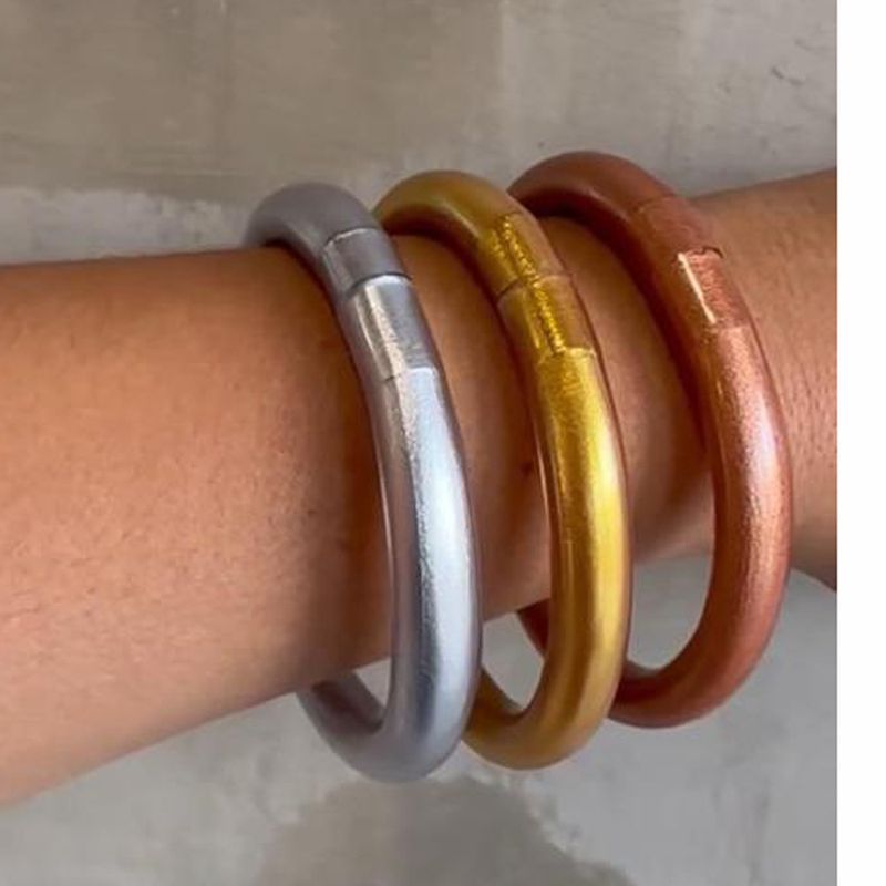 Lady Solid Color Silica Gel Handmade Unisex Wristband