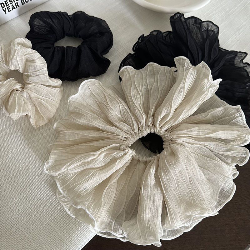 Simple Style Solid Color Cloth Pleated Hair Tie