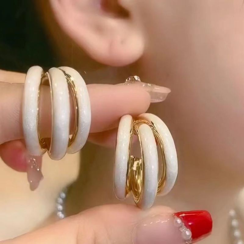 1 Paar Elegant Einfacher Stil Geometrisch Emaille Legierung Ohrringe