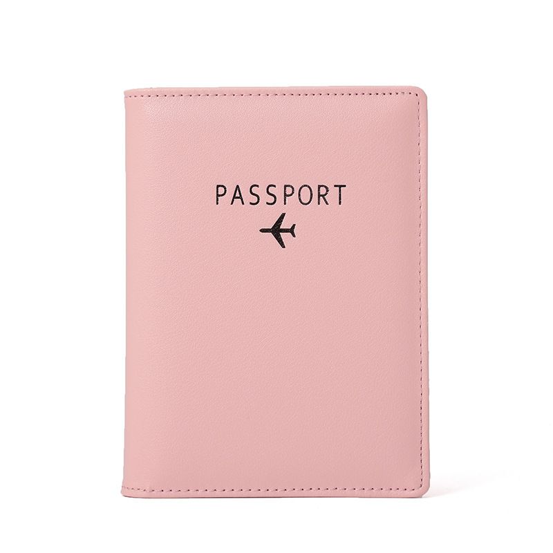 Unisex Basic Letter Solid Color Pu Leather Rfid Passport Holders