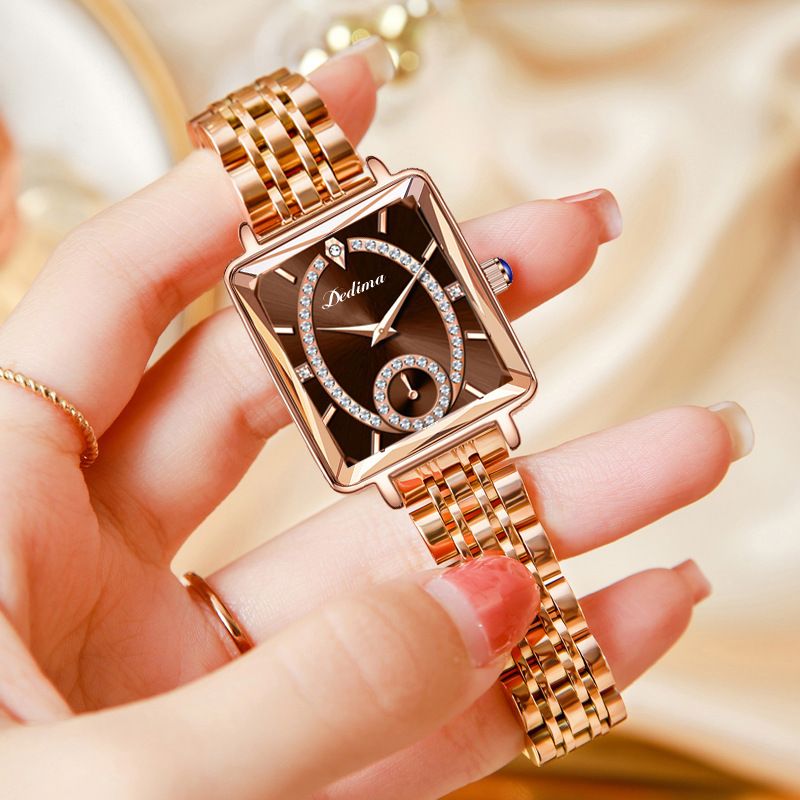 Elegant Geometric Butterfly Double Snap Quartz Women's Watches