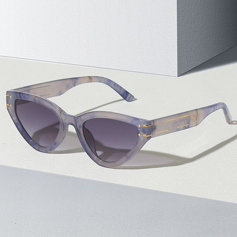 Retro Streetwear Leopard Ac Cat Eye Full Frame Women's Sunglasses