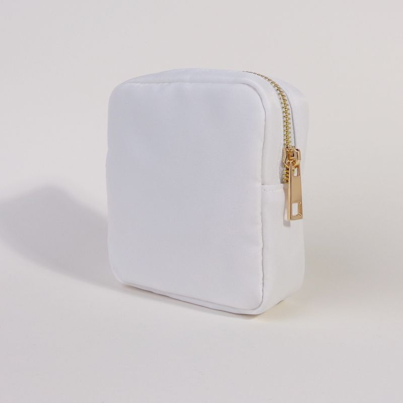 Women's All Seasons Nylon Letter Basic Square Zipper Cosmetic Bag
