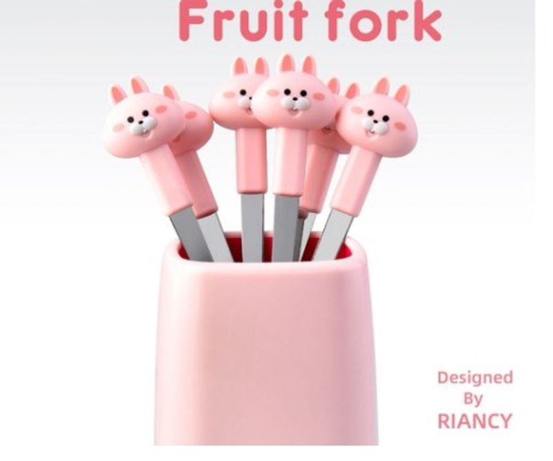 Casual Cartoon Plastic Fruit Fork
