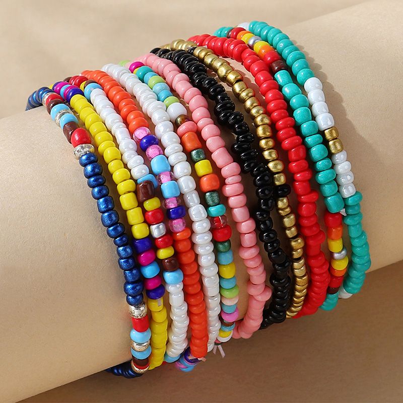 Ethnischer Stil Klassischer Stil Farbblock Saatperle Perlen Frau Armbänder