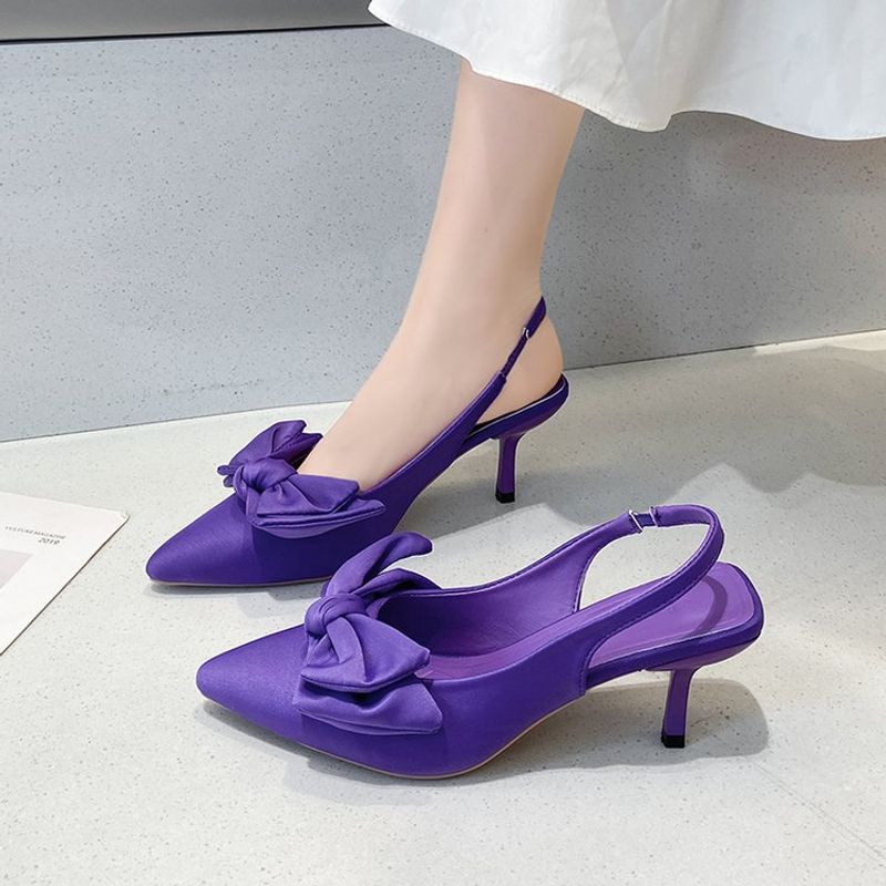 Women's Streetwear Solid Color Point Toe High Heel Sandals