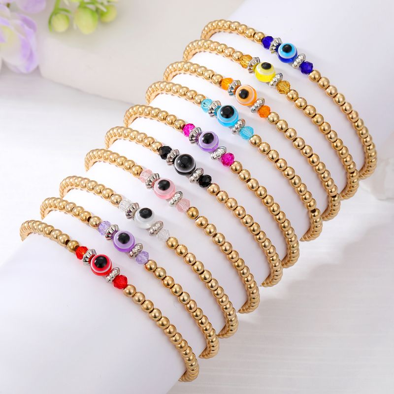 Casual Tropical Round Alloy Resin Beaded Women's Bracelets