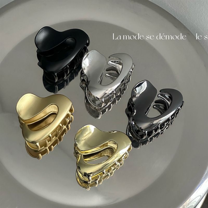 Retro Solid Color Metal Plating Hair Claws