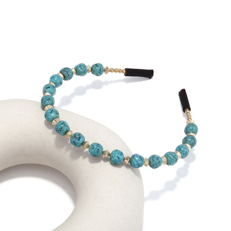 Classic Style Geometric Turquoise Hair Band