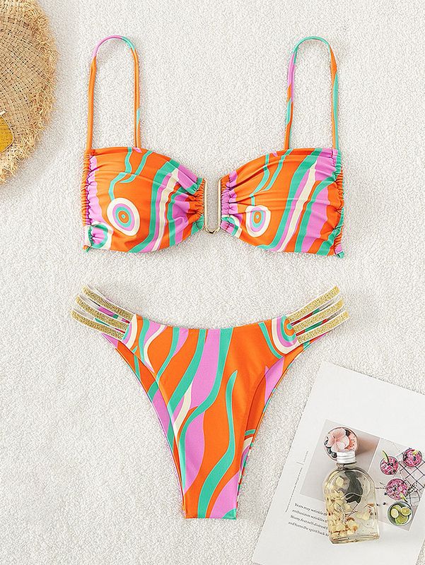 Women's Stripe 2 Piece Set Bikinis