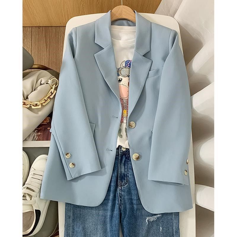 Women's Long Sleeve Blazers Pocket Classic Style Solid Color