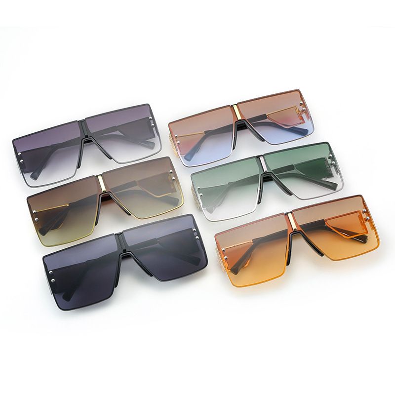 Elegant Retro Geometric Pc Special-shaped Mirror Frameless Women's Sunglasses