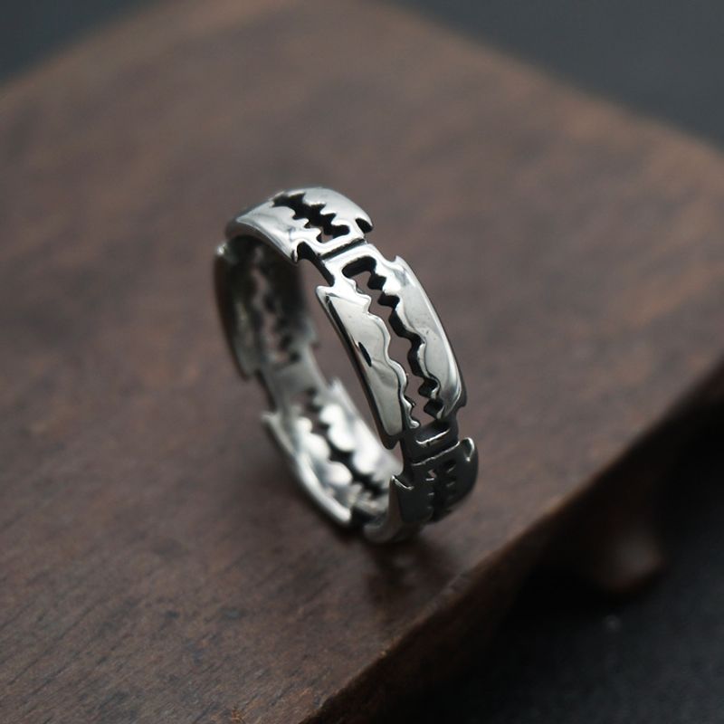 Punk Cool Style Solid Color Stainless Steel Unisex Rings