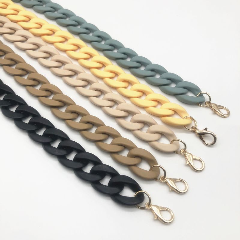 European And American Matte Acrylic Bag Chain Bag Strap Acrylic Chain Shoulder Strap Resin Mobile Phone Charm Lanyard Necklace