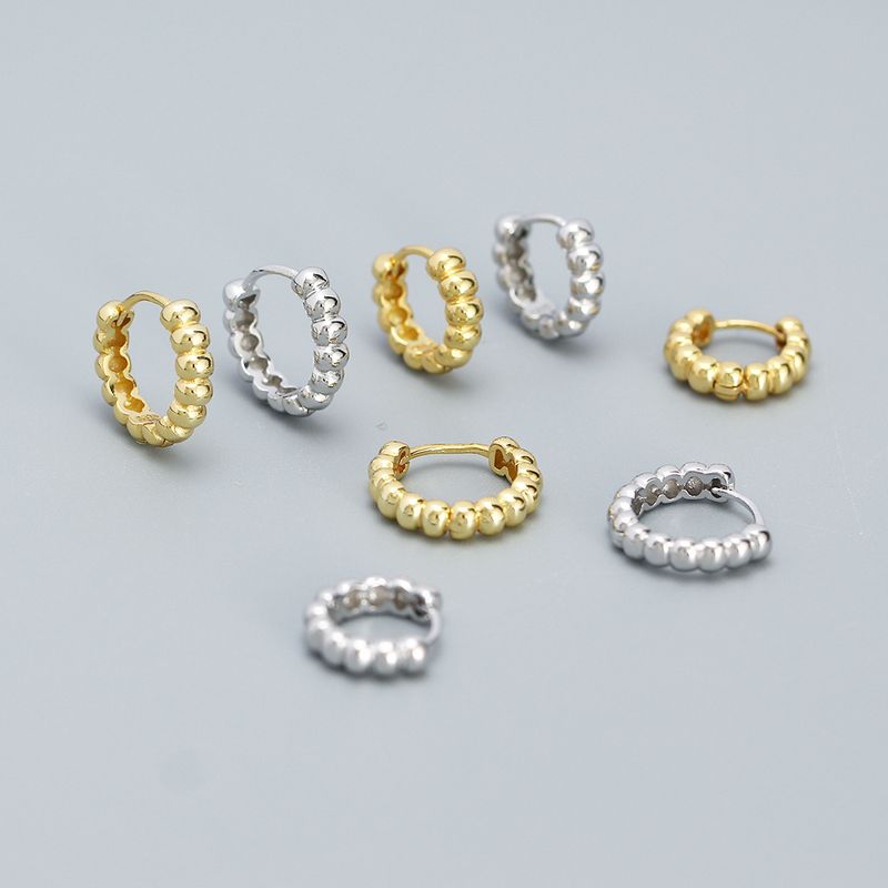 1 Pair Simple Style Geometric Plating Sterling Silver Earrings