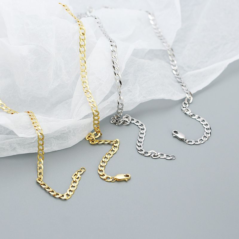 Einfacher Stil Strassenmode Geometrisch Sterling Silber Überzug Halskette