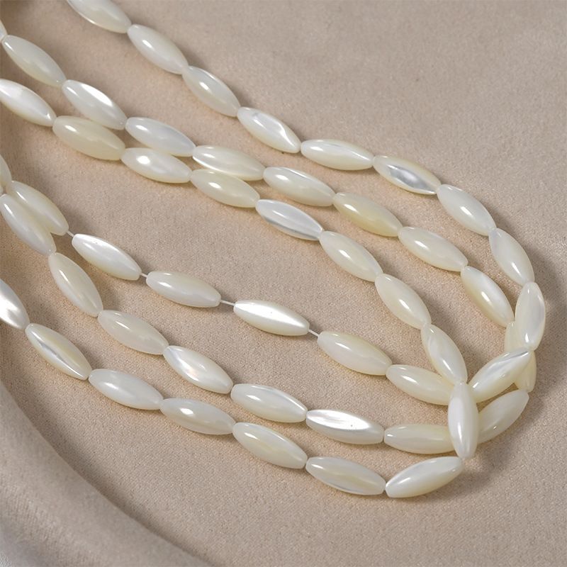 1 Piece 6 * 15mm Shell Solid Color Beads