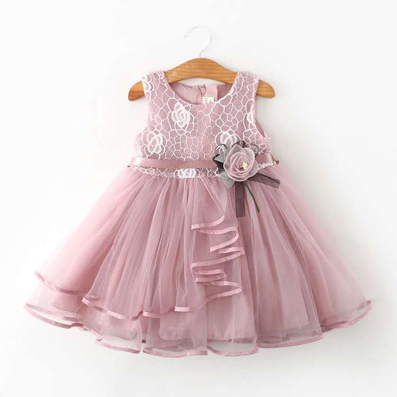 Solid Color Cotton Girls Dresses