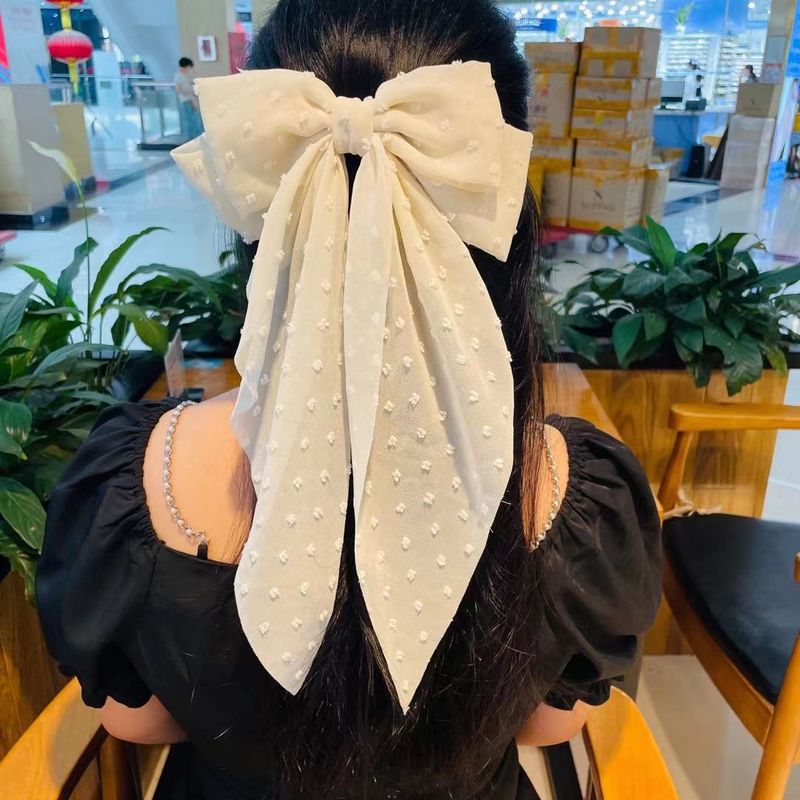 Fairy Style Lady Bow Knot Cloth Hair Clip