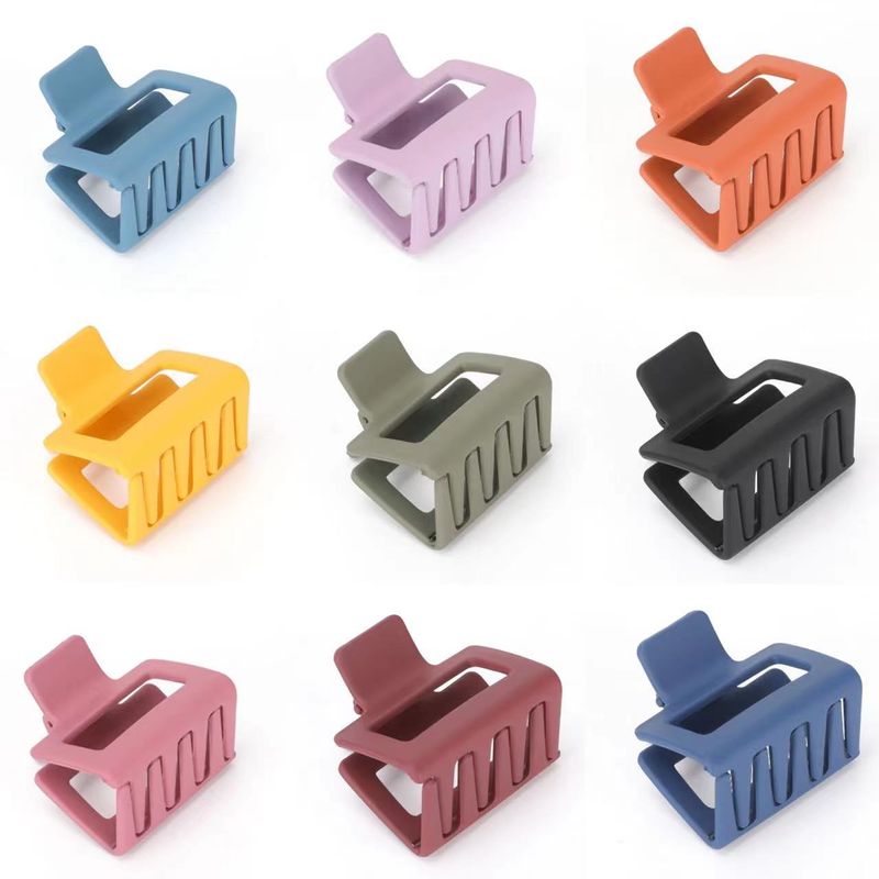 Women's Simple Style Square Plastic Hair Claws