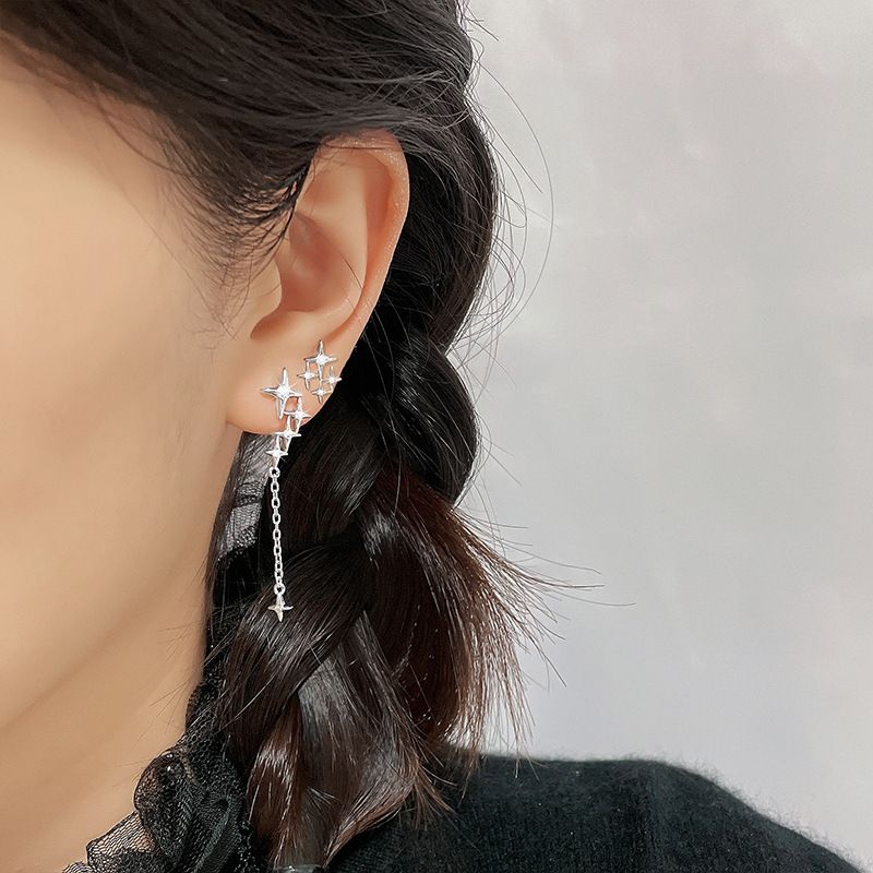 1 Pair Ig Style Korean Style Star Copper Drop Earrings