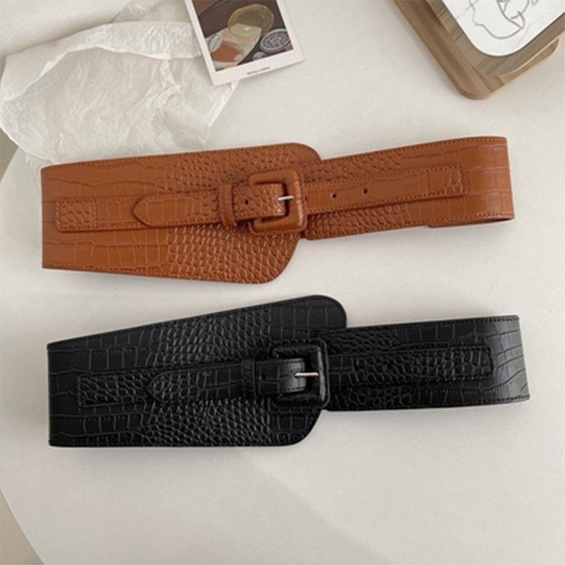 Streetwear Solid Color Pu Leather Women's Leather Belts