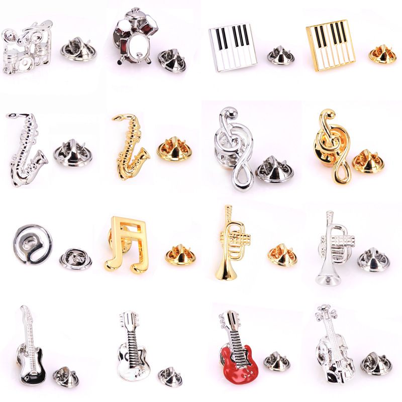 Modern Style Audio Copper Metal Unisex Brooches