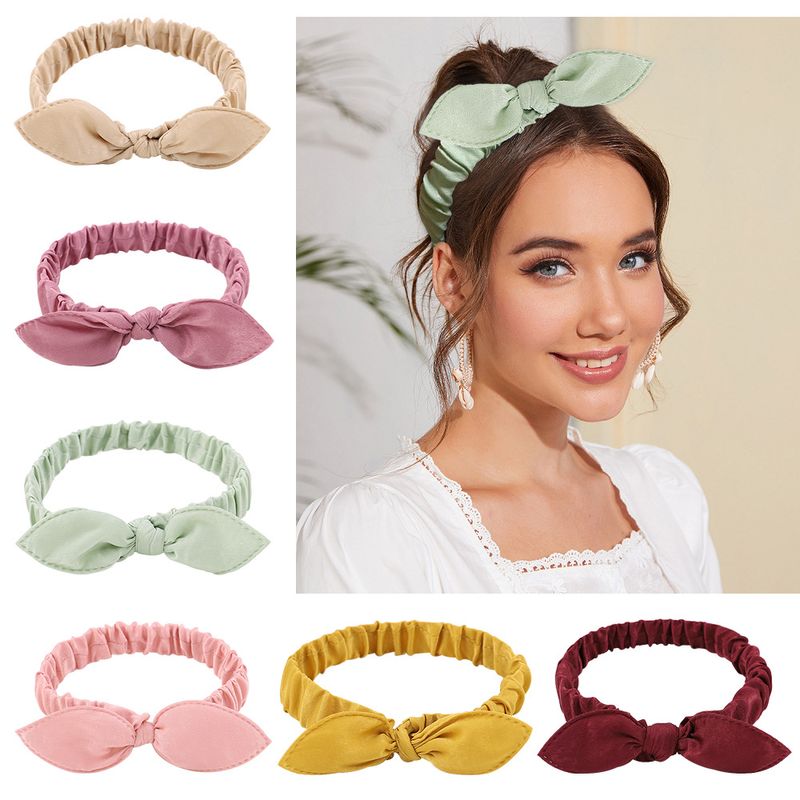 Women's Simple Style Plaid Bow Knot Cloth Hair Band