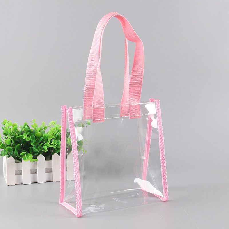 Pvc Solid Color Simple Style Tote Shopping Bag