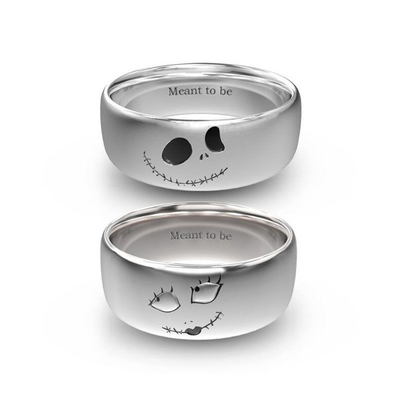 Punk Cool Style Emoji Face Titanium Steel Wide Band Rings In Bulk