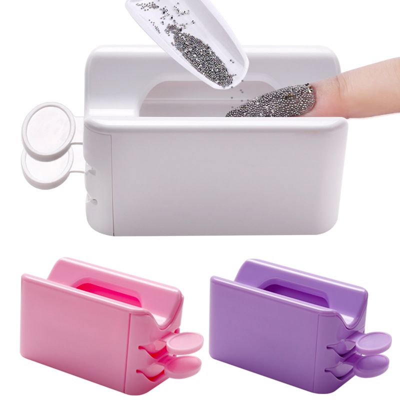 Style Simple Couleur Unie Plastique Boîte De Rangement Pour Les Ongles 1 Pièce