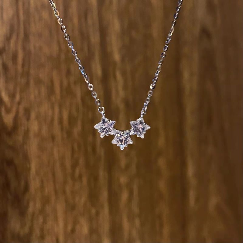 Ig-stil Koreanische Art Stern Kupfer Halskette Mit Anhänger