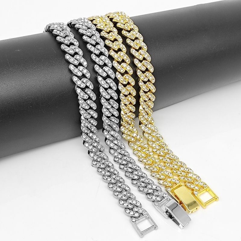 Diseño Original Color Sólido Aleación Enchapado Embutido Diamante Artificial Unisexo Collar