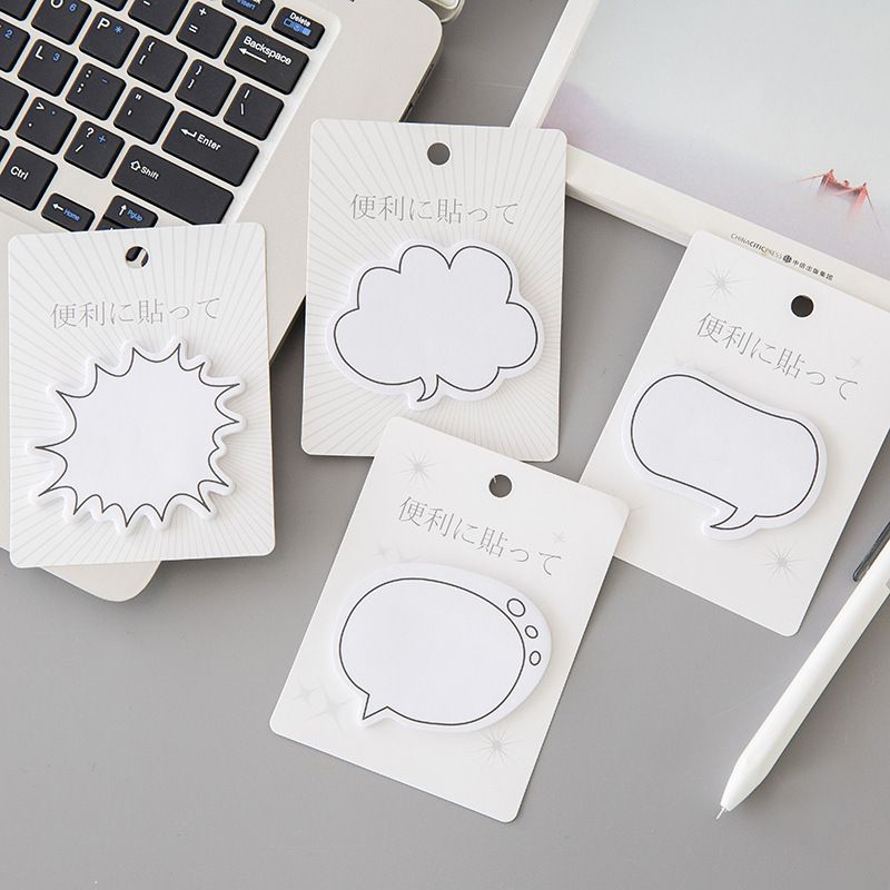 Creative Simple Japanese Dialog Box Series Sticky Notes Explosion Hand Account Fresh Message Memo Note Sticker Mark