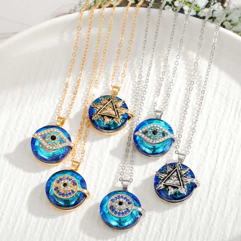 Classic Style Eye Artificial Gemstones Alloy Wholesale Pendant Necklace