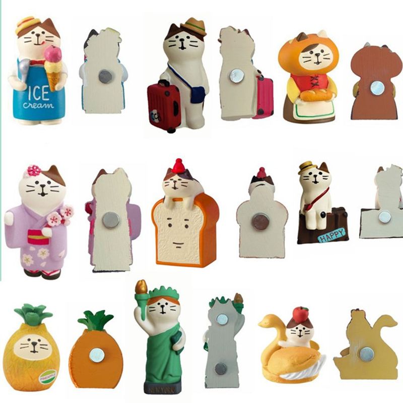 Cartoon Style Cat Synthetic Resin Refrigerator Magnet