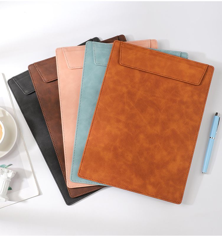 Spot A4 Leather Signature Clip Hotel Conference Clip Writing Pad Manager Signature Plate Holder File Folder Coaster
