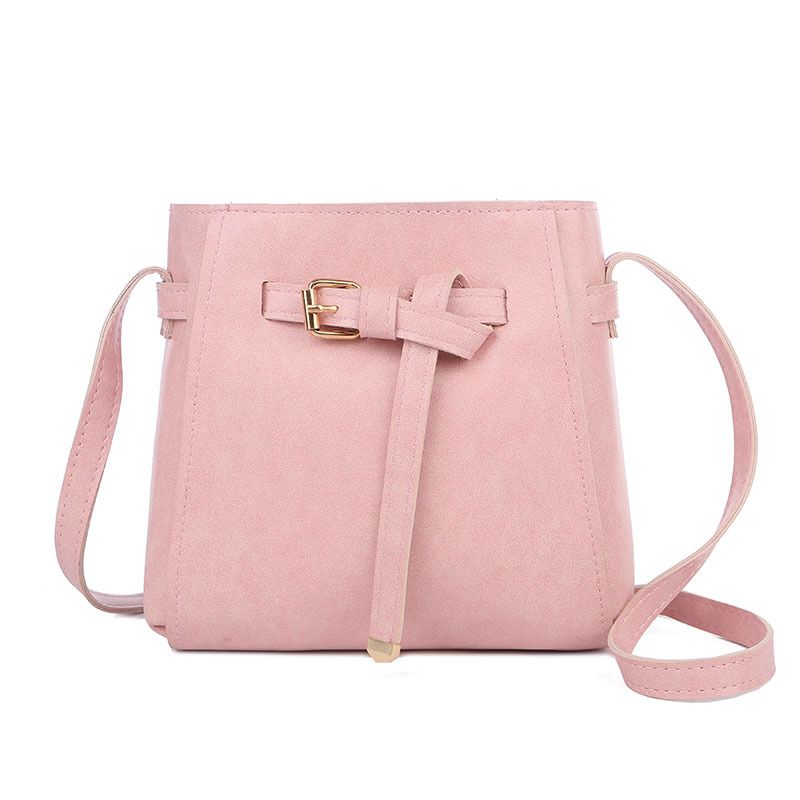 Women's Medium Pu Leather Solid Color Vintage Style Square Zipper Crossbody Bag