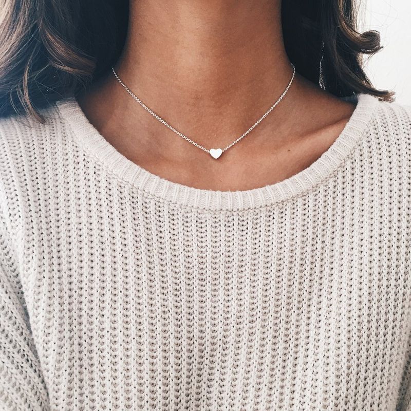 Simple Style Heart Shape Alloy Wholesale Pendant Necklace