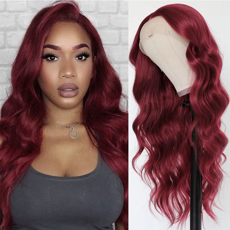 Women's Elegant Party High Temperature Wire Centre Parting Long Curly Hair Wigs