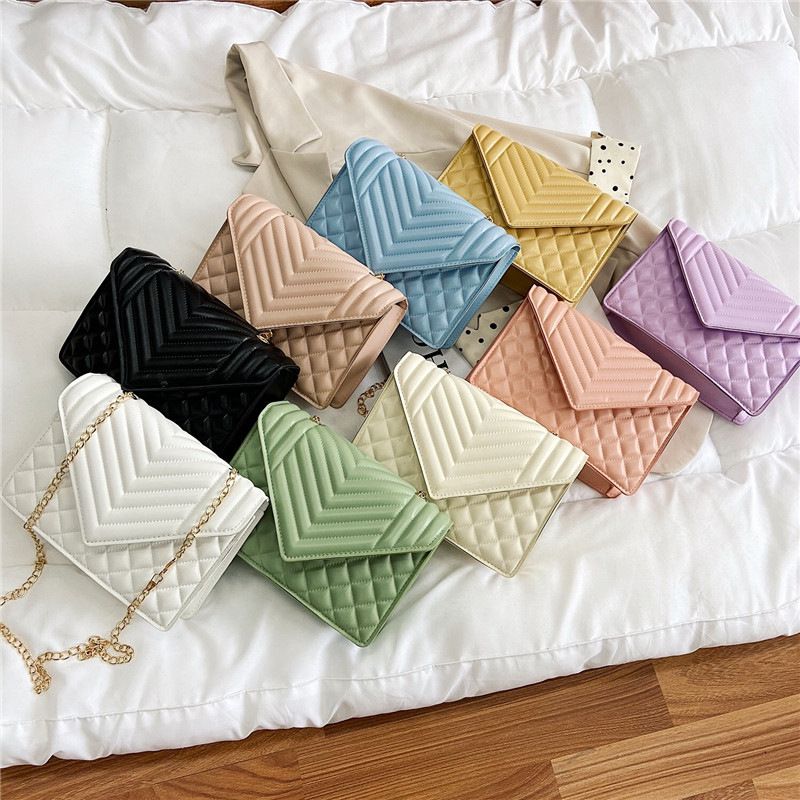 Women's Small Pu Leather Solid Color Streetwear Square Flip Cover Crossbody Bag