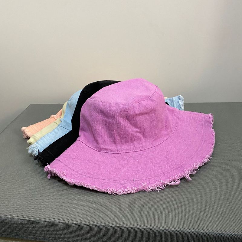 Unisex Casual Korean Style Solid Color Flat Eaves Bucket Hat