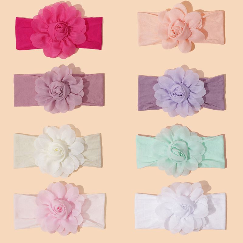 Sweet Simple Style Flower Polyester Hair Band