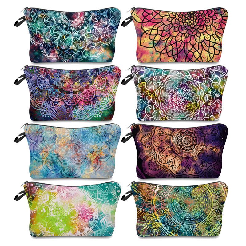 Women's All Seasons Polyester Flower Vintage Style Square Cosmetic Bag